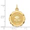 14K Yellow Gold Graduation Day Cap & Diploma Charm Jewerly 26mm x 20mm
